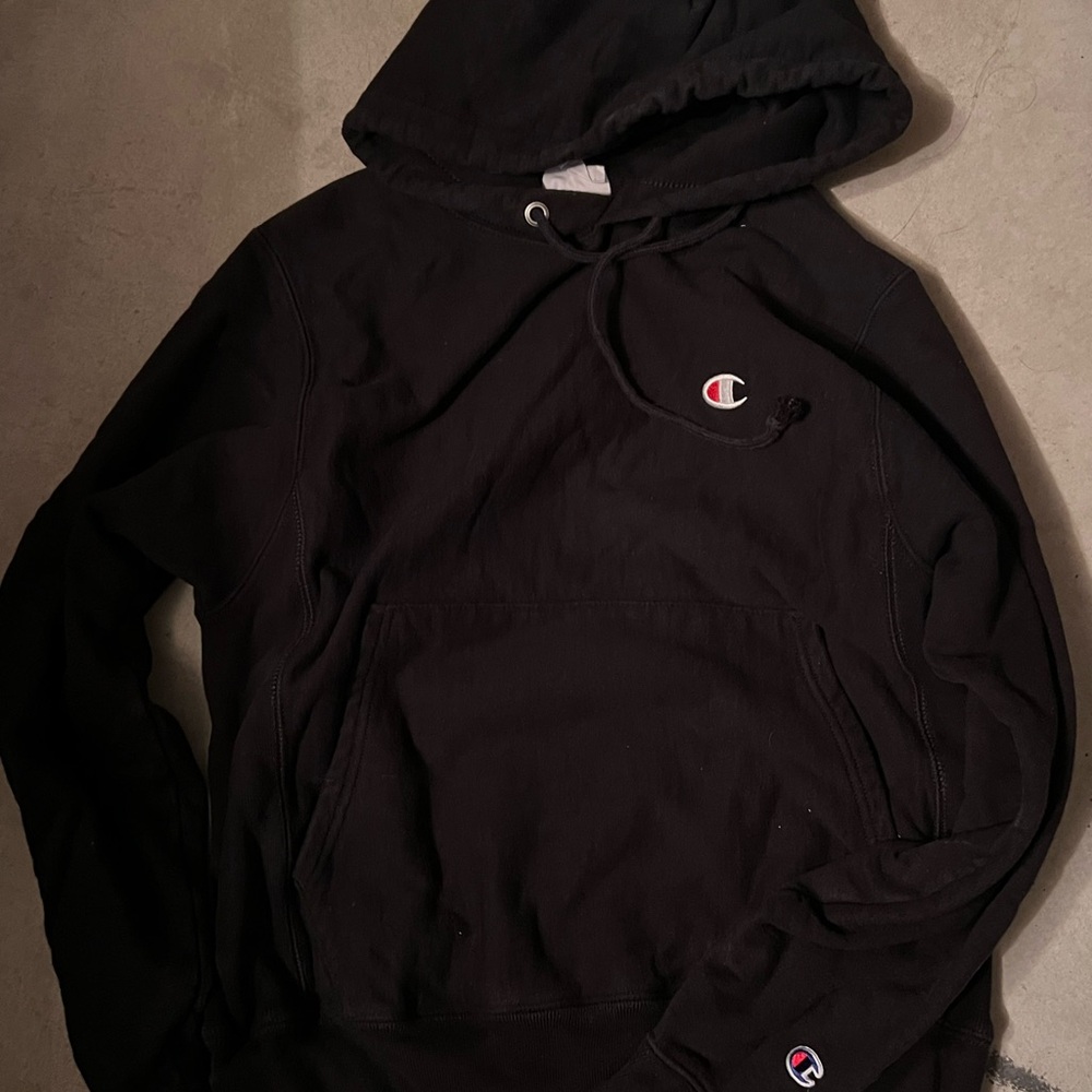 Champion Men's Black Hoodie Sweater